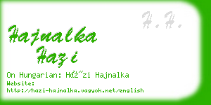 hajnalka hazi business card